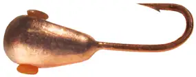 Мормишка вольфрамова Shark Крапля з отвором 0.39g 3.0mm гачок D18 гальваніка к:мідь