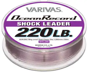 Шоклідер Varivas Ocean Record Shock Leader 50m (фіолет.) #22/0.78mm 90lb/40.823kg