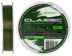 Леска Brain Classic Carp Line 3D (camo) 300m 0.28mm 18lb 7.9kg