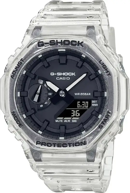 Часы Casio GA-2100SKE-7AER G-Shock. Прозрачный