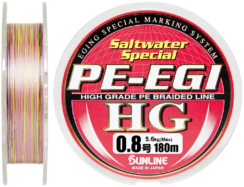 Шнур Sunline PE EGI HG 180м #0.8/0.148 мм 5.6 кг/12LB
