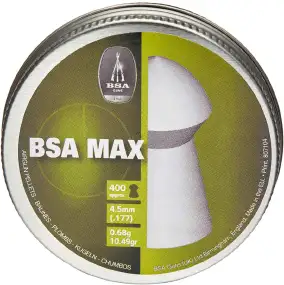 Кулі пневматичні BSA Max. Кал. - 4.5 мм Вага - 0.68 р. 400 шт/уп