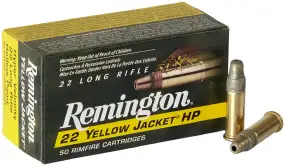 Патрон Remington Yellow Jacket Hyper Velocity кал .22 LR куля HP маса 33 гр (2.1 г)
