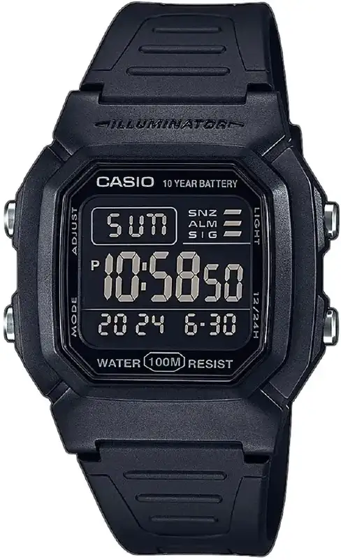 Часы Casio W-800H-1BVES. Черный