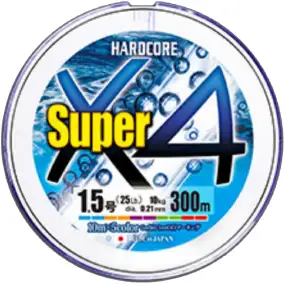 Шнур Duel Hardcore Super X4 200m #1.0/0.17mm 18lb/8.0kg ц:5 color