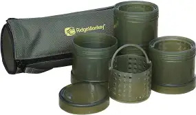 Емкость RidgeMonkey Modular Hookbait Pots набор 4 емкости и чехол 