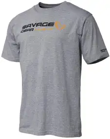 Футболка Savage Gear Signature Logo T-Shirt Grey melange