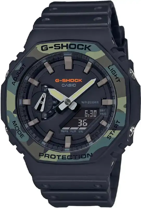 Часы Casio GA-2100SU-1AER G-Shock. Черный