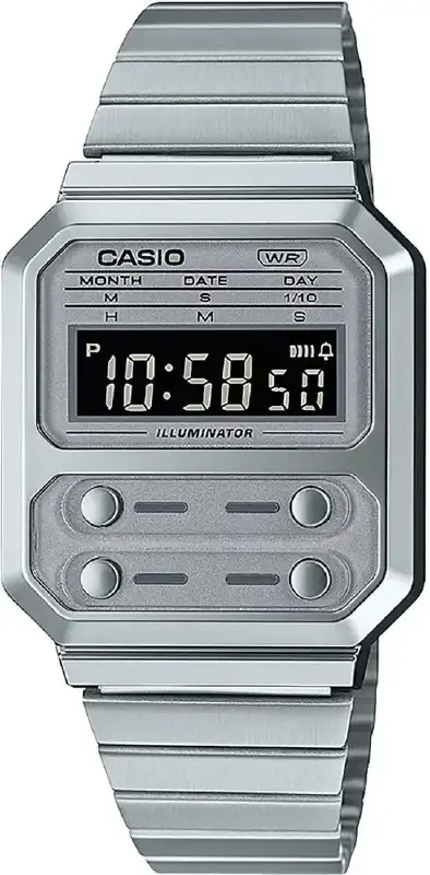 Часы Casio A100WE-7BEF. Серебристый