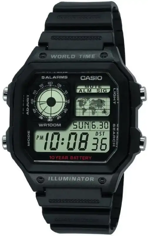 Часы Casio AE-1200WH-1AVEF. Черный
