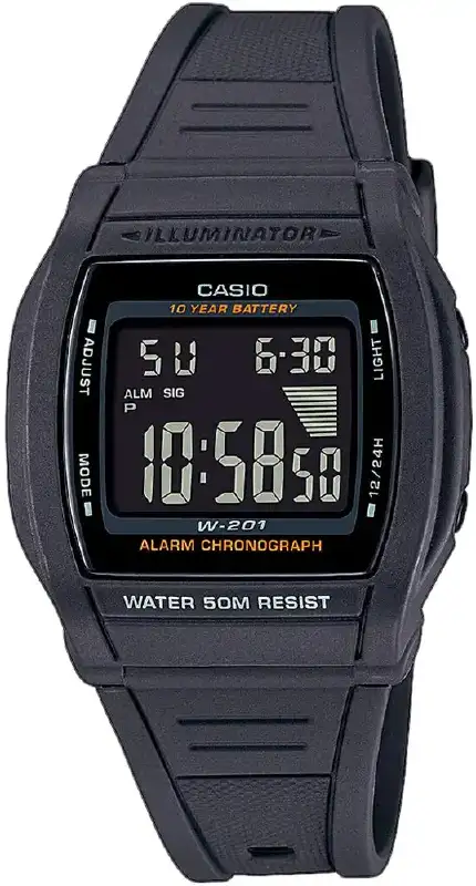 Часы Casio W-201-1BVEG. Черный