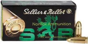 Патрон Sellier & Bellot Nontox кал. 9x19 мм пуля TFMJ масса 8г/124 гр 