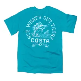 Футболка Costa Del Mar High Tide Ss T-Shirt Tropical Blue