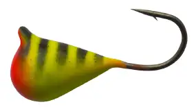 Мормышка вольфрамовая Shark Капля с ушком 0,95г диам 4,0 мм крючок D14 ц: жёлто-черный #29