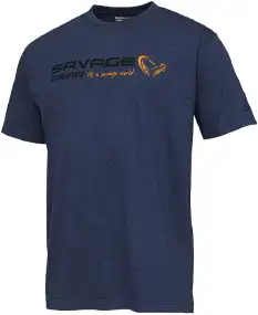 Футболка Savage Gear Signature Logo T-Shirt Blue melange