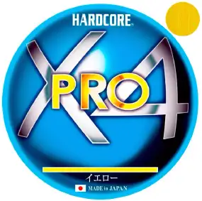 Шнур Duel Hardcore X4 Pro 200m #1.5/0.21mm 25lb/10.0kg ц:yellow