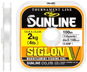 Леска Sunline Siglon V 100m (Orange) #1.2/0.185mm 3.5kg