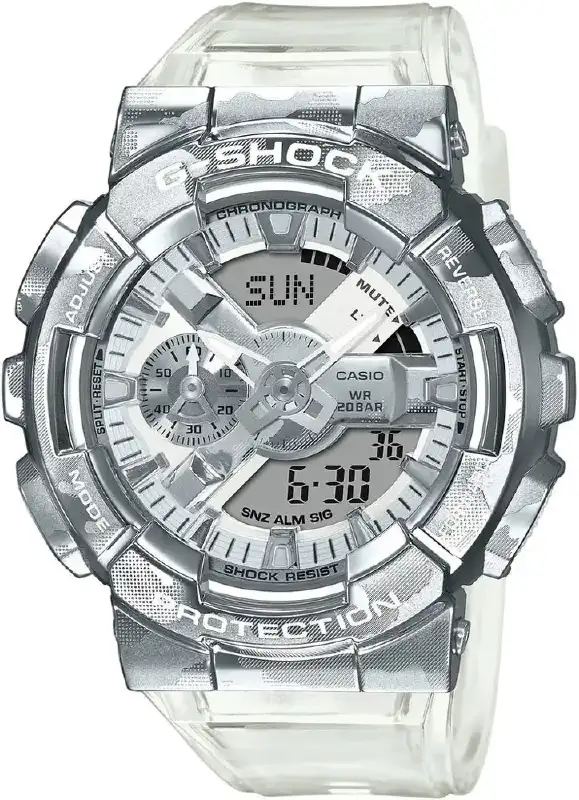 Часы Casio GM-110SCM-1AER G-Shock. Серебристый