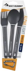 Набор столовых приборов Sea To Summit Alpha Light Cutlery Set 3PC ц:grey