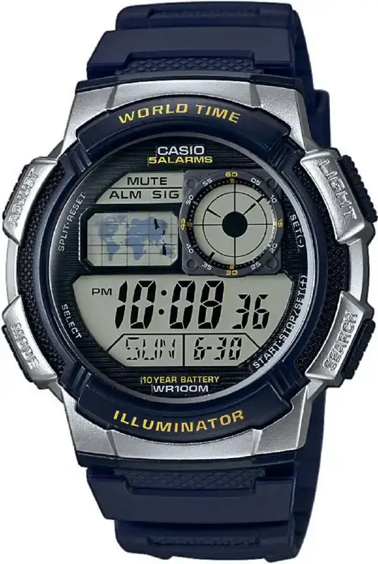 Часы Casio AE-1000W-2A (A). Серебристый
