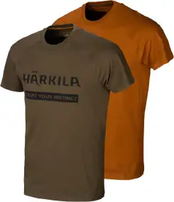 Футболка Harkila Logo 2XL Зелёный/Коричневый
