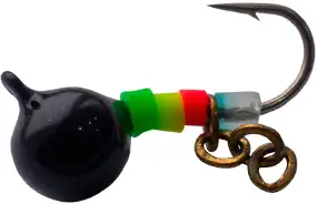 Мормышка вольфрамовая Shark Дробинка с ушком 0.24g 4.0mm крючок D18 Цепочка с кембриком ц:черный