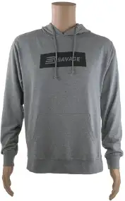 Реглан Savage Long sleeve hooded T-Shirt з капюшоном к:сірий