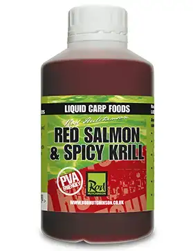 Ликвид Rod Hutchinson Red Salmon & Spicy Krill Liquid Carp food 500 ml