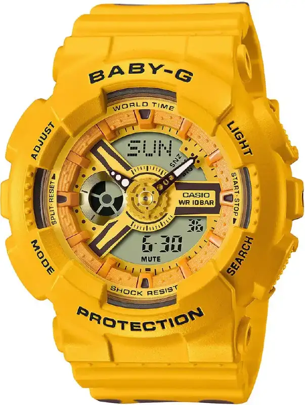 Часы Casio BA-110XSLC-9AER Baby-G. Желтый