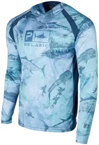 Реглан Pelagic Vaportek Hooded Fishing Shirt L Blue