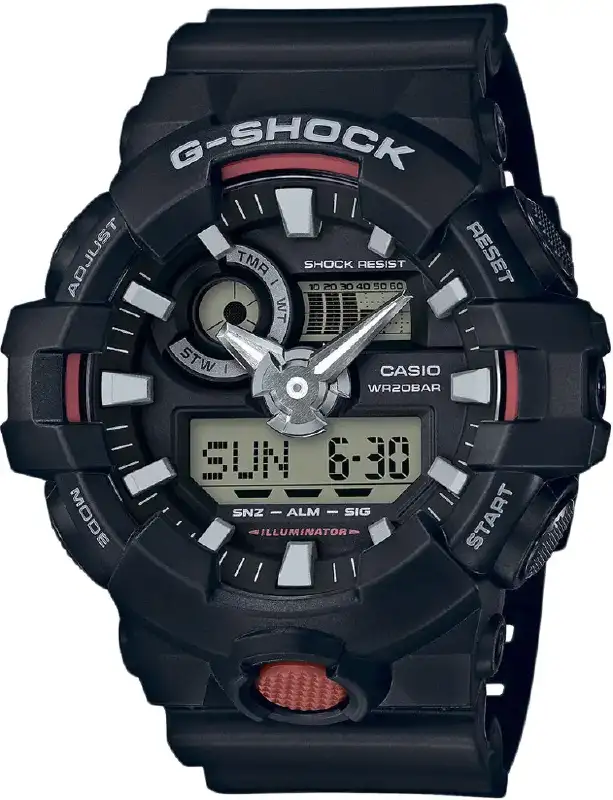 Часы Casio GA-700-1A G-Shock. Черный