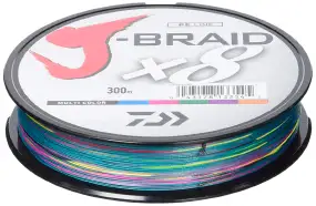 Шнур Daiwa J-Braid X8 300m (Multi Color) 0.51mm 123lb/56.0kg
