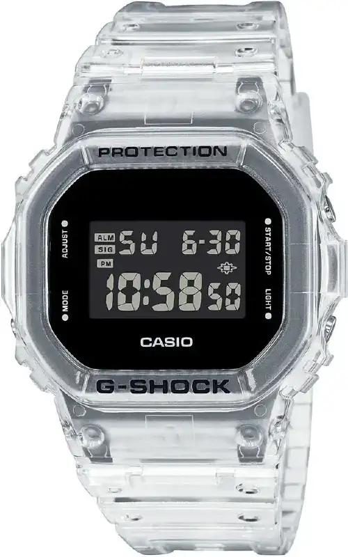 Часы Casio DW-5600SKE-7ER G-Shock. Прозрачный