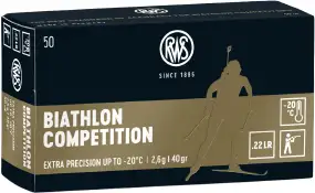 Патрон RUAG RWS Biathlon Competition кал. 22 LR пуля LRN 40 гр (2.6 г)