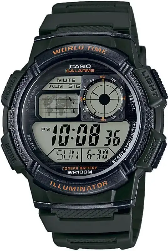 Часы Casio AE-1000W-3AVEF. Зеленый