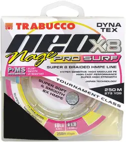 Шнур Trabucco Dyna-Tex Neo 8X Nage Surf 250m (мультиколор) #0.2/0.084mm 8lb/3.63kg