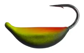 Мормышка вольфрамовая Shark Супер-банан 0,19г диам. 1,5/SS крючок D18 ц:красно-желтый #015