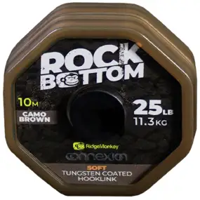 Повідковий матеріал RidgeMonkey Rock Bottom Tungsten Coated Semi Stiff 10m 25lb/11.3kg к:camo